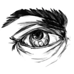 Eye-black-and-white